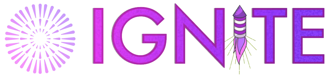 ignite burst text logo