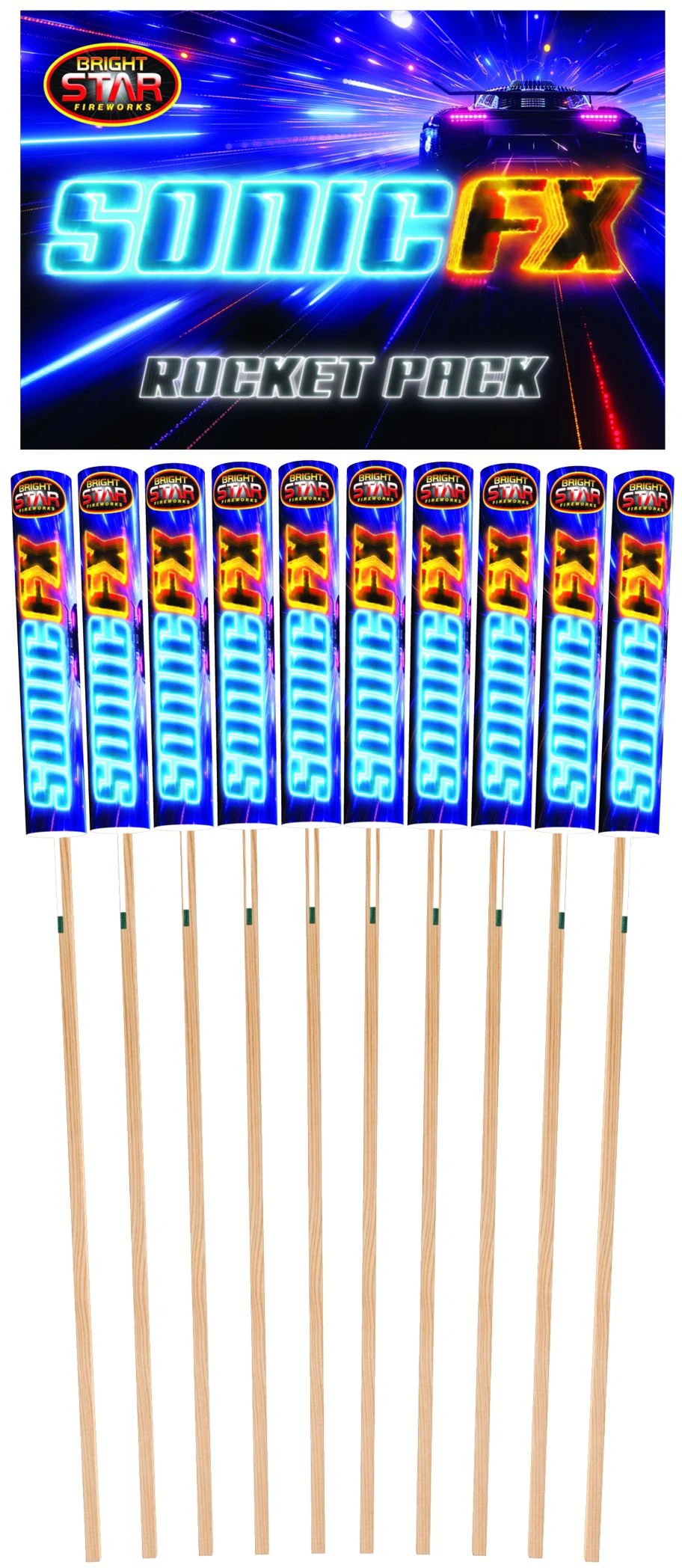 sonic fx rockets (10) by brightstar fireworks
