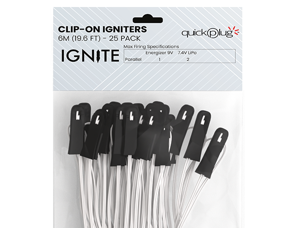 ignite 6 metre talon quickclips 25 x igniters (pack of 25)