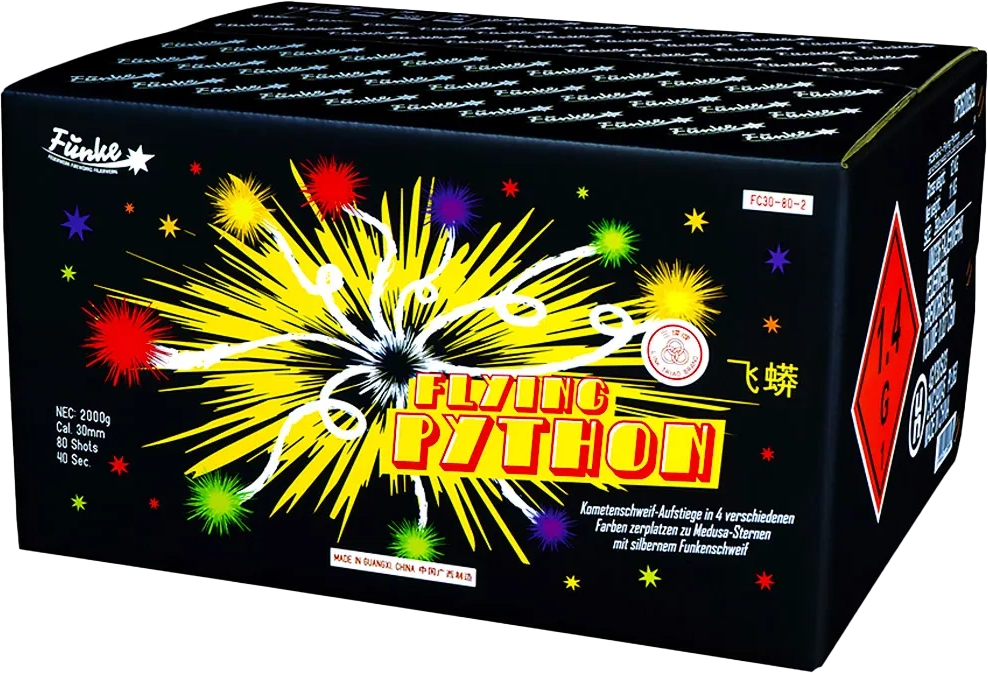flying python by funke fireworks