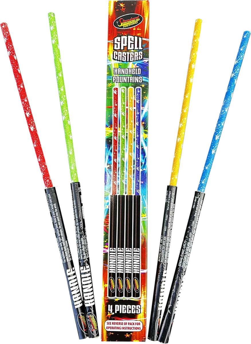 spellcasters (4) handheld fountains by standard fireworks