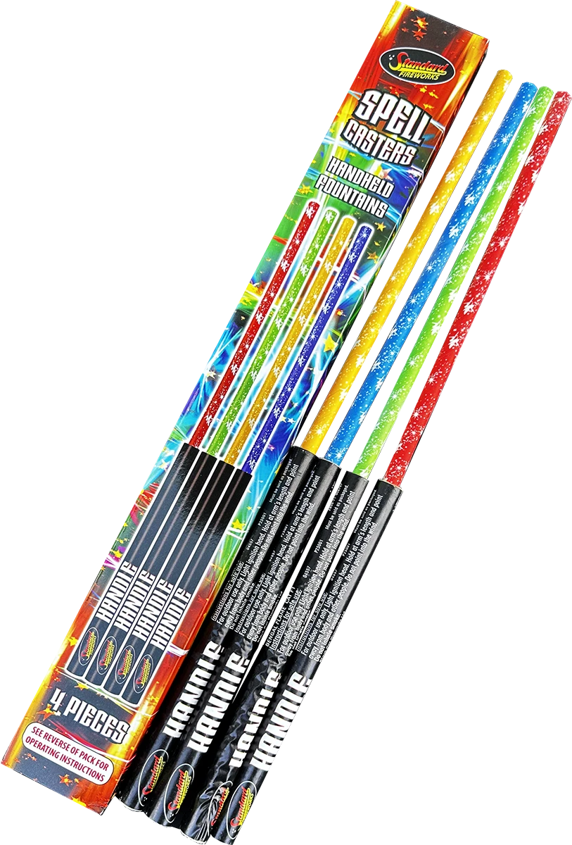 spellcasters (4) handheld fountains by standard fireworks